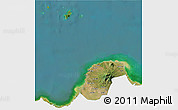 Satellite 3D Map of Kab. Jepara, single color outside