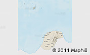 Shaded Relief 3D Map of Kab. Jepara, single color outside