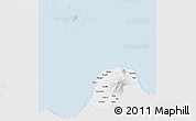 Silver Style 3D Map of Kab. Jepara, single color outside