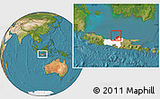 Satellite Location Map of Kab. Jepara, highlighted parent region