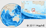 Shaded Relief Location Map of Kab. Jepara, highlighted parent region
