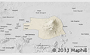 Shaded Relief 3D Map of Kab. Karanganyar, desaturated