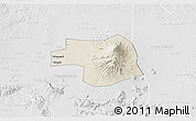 Shaded Relief 3D Map of Kab. Karanganyar, lighten, desaturated