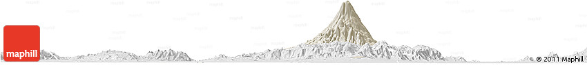 Shaded Relief Horizon Map of Kab. Karanganyar, lighten, desaturated