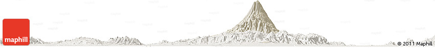 Shaded Relief Horizon Map of Kab. Karanganyar, lighten