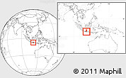 Blank Location Map of Kab. Karanganyar, highlighted country, highlighted parent region, within the entire country