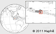 Blank Location Map of Kab. Karanganyar, highlighted country, highlighted parent region