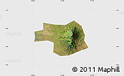 Satellite Map of Kab. Karanganyar, single color outside