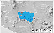 Political 3D Map of Kab. Klaten, lighten, desaturated