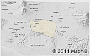 Shaded Relief 3D Map of Kab. Klaten, desaturated