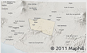 Shaded Relief 3D Map of Kab. Klaten, semi-desaturated