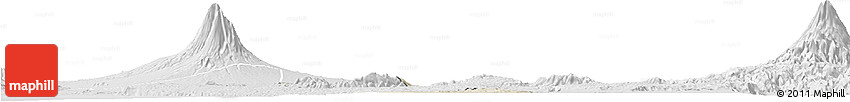 Shaded Relief Horizon Map of Kab. Klaten, lighten, desaturated