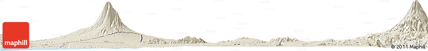 Shaded Relief Horizon Map of Kab. Klaten