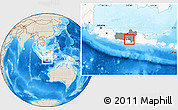 Shaded Relief Location Map of Kab. Klaten, highlighted country, highlighted parent region