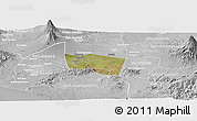 Satellite Panoramic Map of Kab. Klaten, lighten, desaturated
