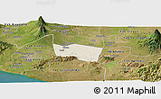 Shaded Relief Panoramic Map of Kab. Klaten, satellite outside
