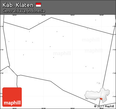 Blank Simple Map of Kab. Klaten, no labels