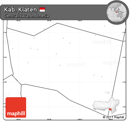 Blank Simple Map of Kab. Klaten, no labels