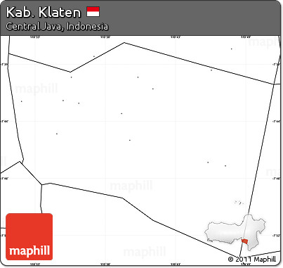 Blank Simple Map of Kab. Klaten, no labels