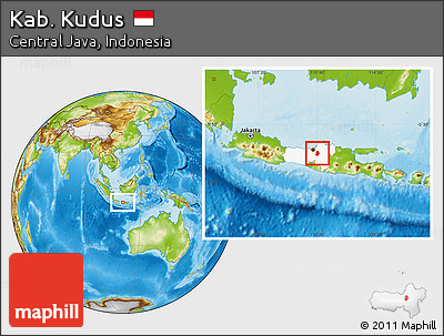 Physical Location Map of Kab. Kudus, highlighted parent region