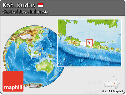 Physical Location Map of Kab. Kudus, highlighted parent region
