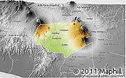 Physical 3D Map of Kab. Magelang, desaturated