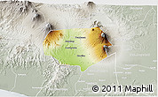Physical 3D Map of Kab. Magelang, lighten, semi-desaturated