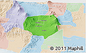 Political 3D Map of Kab. Magelang, lighten