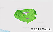 Political 3D Map of Kab. Magelang, single color outside