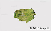 Satellite 3D Map of Kab. Magelang, cropped outside