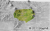 Satellite 3D Map of Kab. Magelang, lighten, desaturated