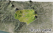 Satellite 3D Map of Kab. Magelang, semi-desaturated