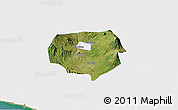 Satellite 3D Map of Kab. Magelang, single color outside