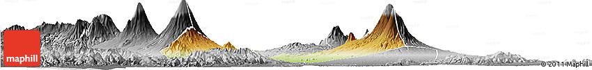 Physical Horizon Map of Kab. Magelang, desaturated