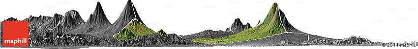 Satellite Horizon Map of Kab. Magelang, desaturated