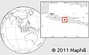 Blank Location Map of Kab. Magelang, highlighted country