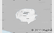 Gray Map of Kab. Magelang, single color outside