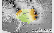 Physical Map of Kab. Magelang, desaturated