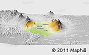 Physical Panoramic Map of Kab. Magelang, lighten, desaturated