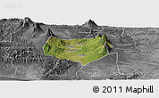 Satellite Panoramic Map of Kab. Magelang, desaturated
