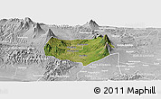 Satellite Panoramic Map of Kab. Magelang, lighten, desaturated