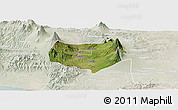 Satellite Panoramic Map of Kab. Magelang, lighten