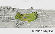 Satellite Panoramic Map of Kab. Magelang, lighten, semi-desaturated