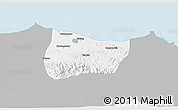 Gray 3D Map of Kab. Pekalongan, single color outside