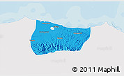 Political 3D Map of Kab. Pekalongan, single color outside