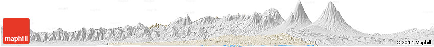 Shaded Relief Horizon Map of Kab. Pekalongan, lighten, desaturated