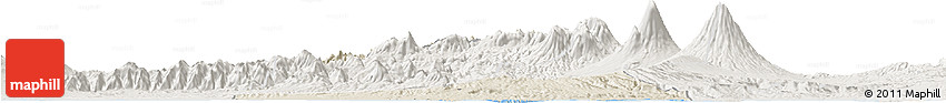 Shaded Relief Horizon Map of Kab. Pekalongan, lighten