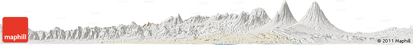 Shaded Relief Horizon Map of Kab. Pekalongan, lighten, semi-desaturated
