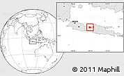Blank Location Map of Kab. Pekalongan, highlighted country
