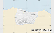 Classic Style Map of Kab. Pekalongan, single color outside